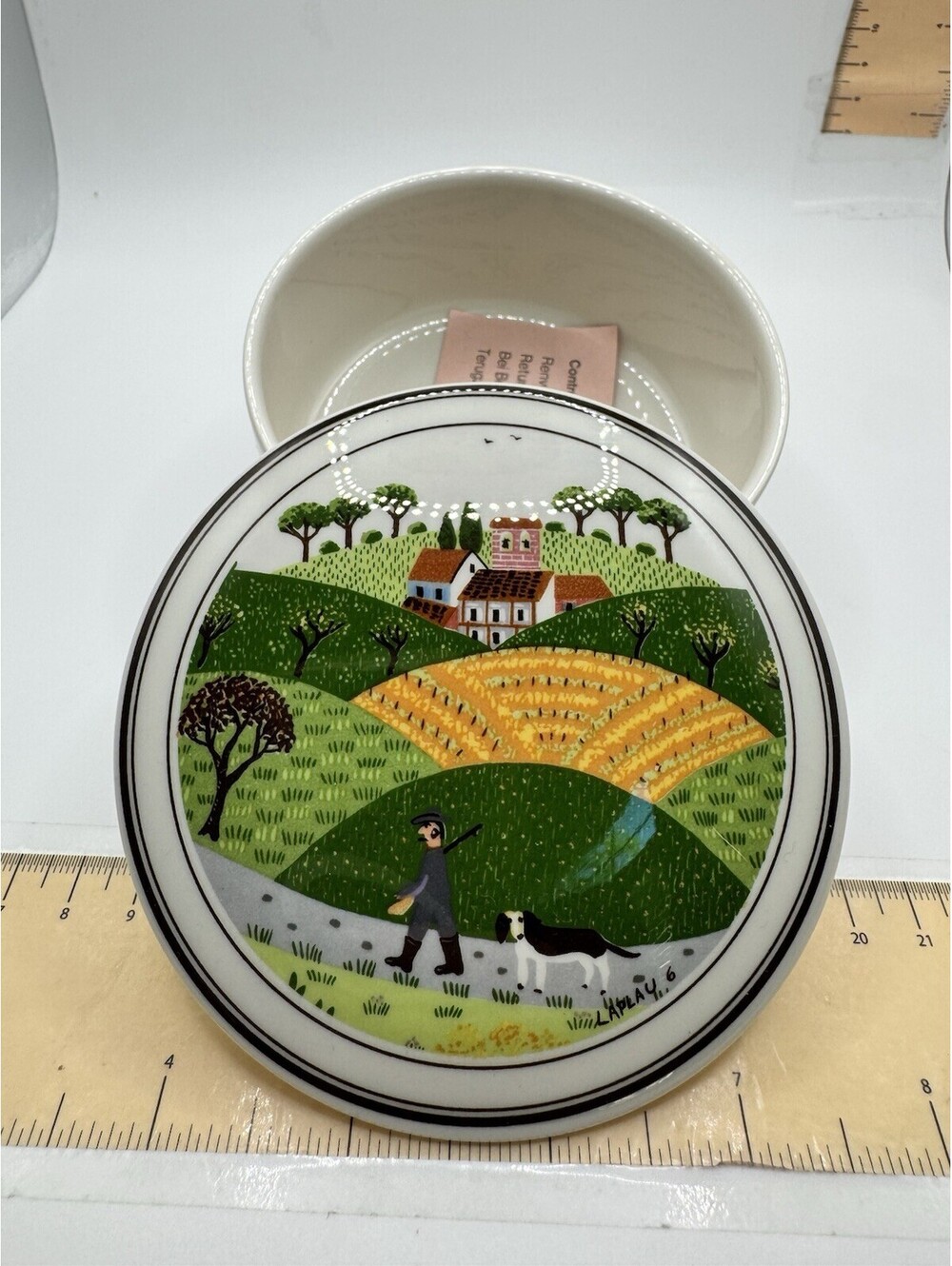 Villeroy & Boch Design Naif Trinket Box Gerard Laplau Countryside Porcelain Jar